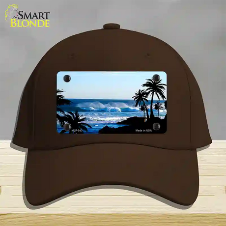 Ocean Wave Novelty License Plate Hat Cotton / Dark Brown