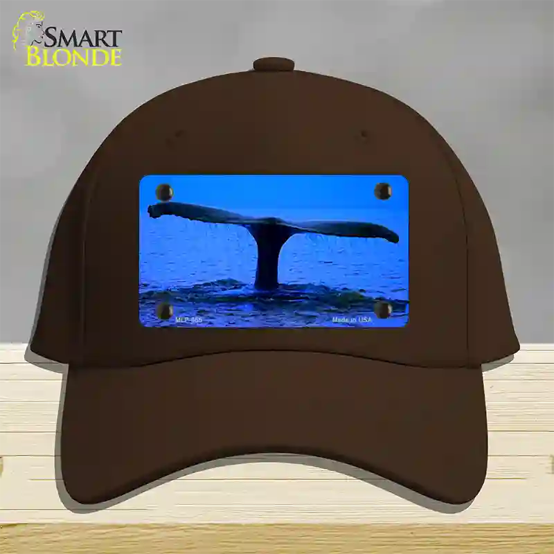 Whale Tail Novelty License Plate Hat Cotton / Dark Brown