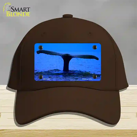 Whale Tail Novelty License Plate Hat Cotton / Dark Brown