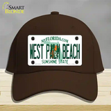 West Palm Beach Florida Novelty License Plate Hat Cotton / Dark Brown