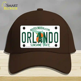 Orlando Florida Novelty License Plate Hat Cotton / Dark Brown