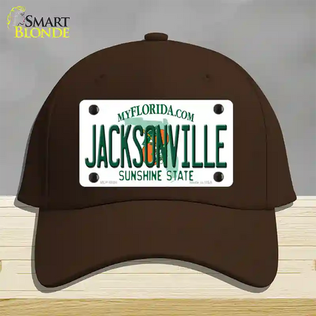 Jacksonville Florida Novelty License Plate Hat Cotton / Dark Brown