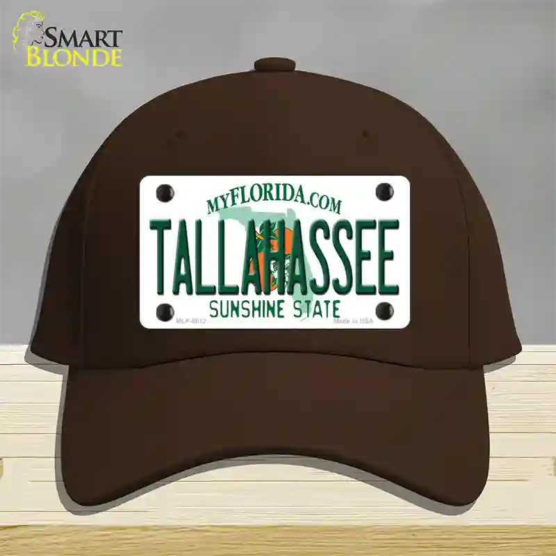 Tallahassee Florida Novelty License Plate Hat Cotton / Dark Brown