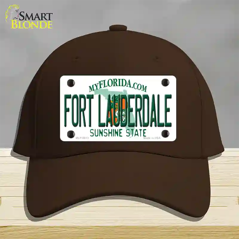 Fort Lauderdale Florida Novelty License Plate Hat Cotton / Dark Brown