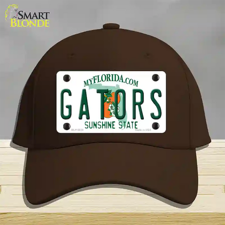 Gators Florida Novelty License Plate Hat Cotton / Dark Brown