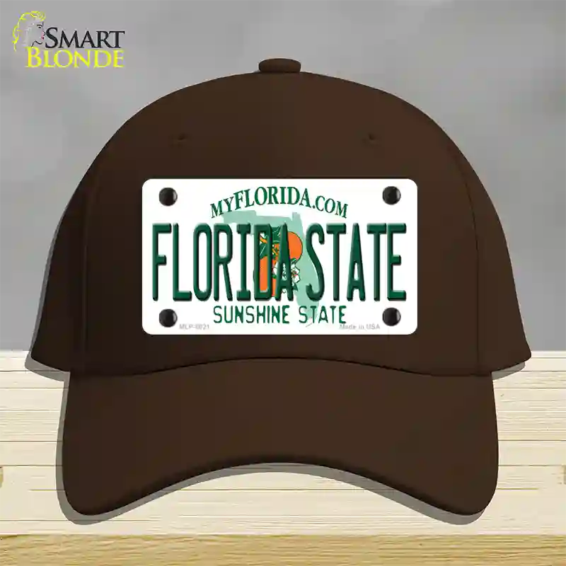 Florida State Univ Novelty License Plate Hat Cotton / Dark Brown