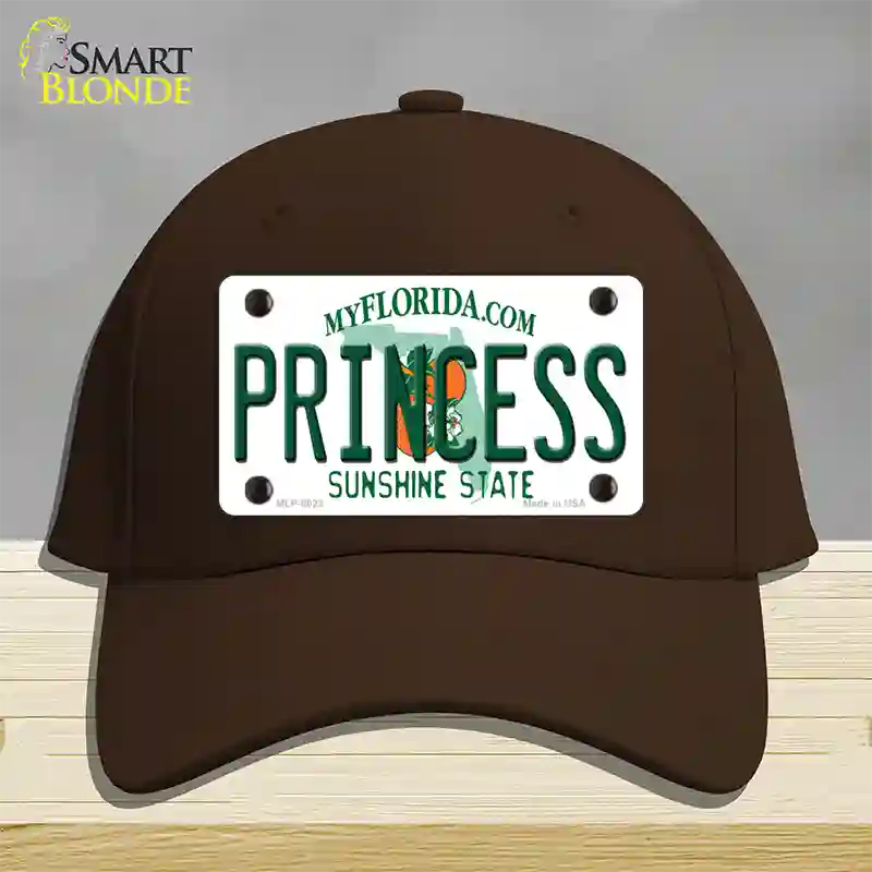 Princess Florida Novelty License Plate Hat Cotton / Dark Brown