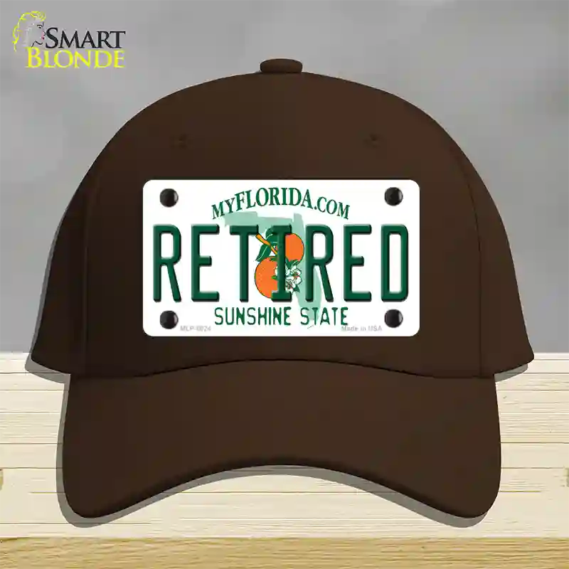 Retired Florida Novelty License Plate Hat Cotton / Dark Brown