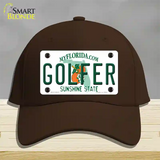 Golfer Florida Novelty License Plate Hat Cotton / Dark Brown