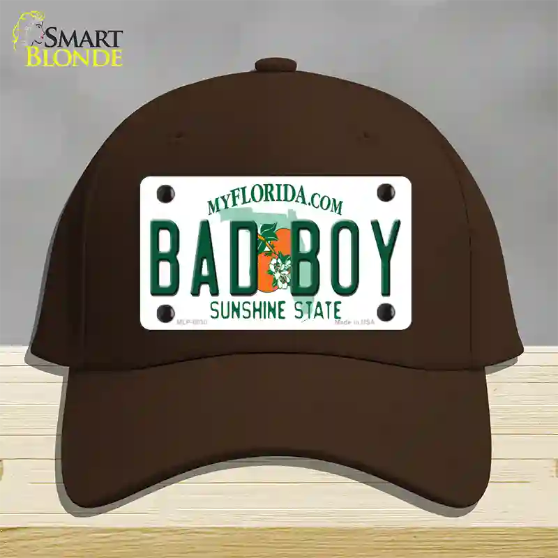 Bad Boy Florida Novelty License Plate Hat Cotton / Dark Brown