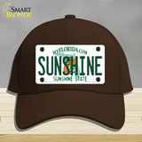 Sunshine Florida Novelty License Plate Hat Cotton / Dark Brown