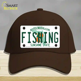 Fishing Florida Novelty License Plate Hat Cotton / Dark Brown