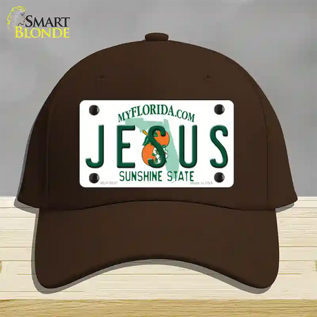 Jesus Florida Novelty License Plate Hat Cotton / Dark Brown