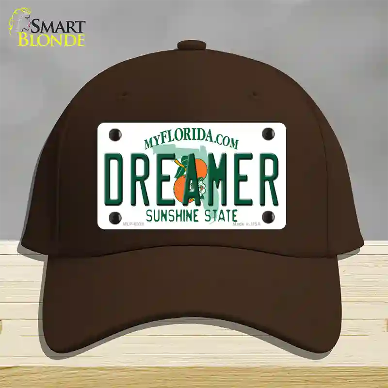 Dreamer Florida Novelty License Plate Hat Cotton / Dark Brown