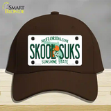 Skool Suks Florida Novelty License Plate Hat Cotton / Dark Brown