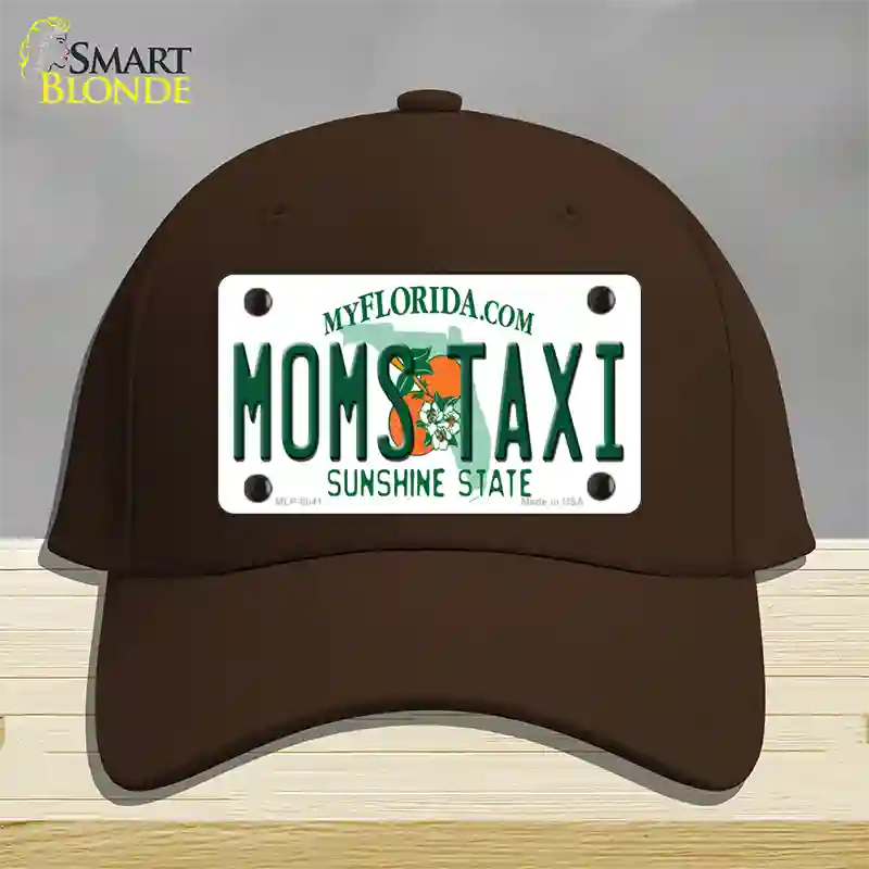 Moms Taxi Florida Novelty License Plate Hat Cotton / Dark Brown