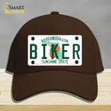 Biker Florida Novelty License Plate Hat Cotton / Dark Brown