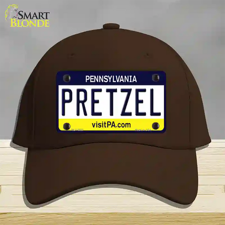 Pretzel Pennsylvania State Novelty License Plate Hat Cotton / Dark Brown