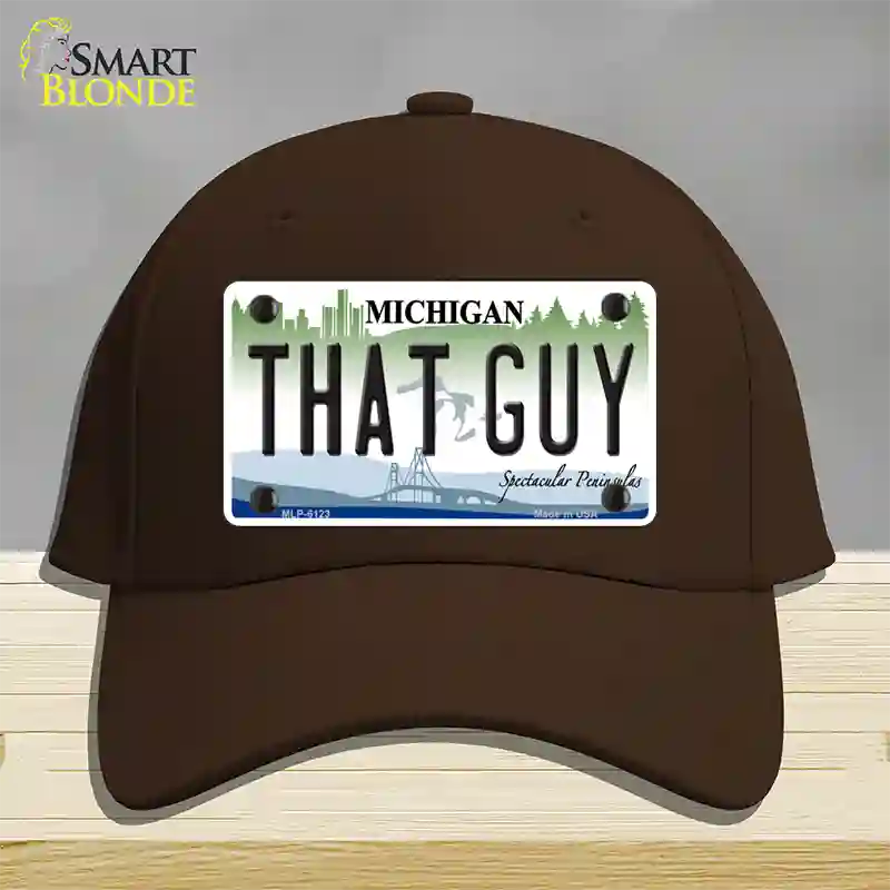 That Guy Michigan Novelty License Plate Hat Cotton / Dark Brown