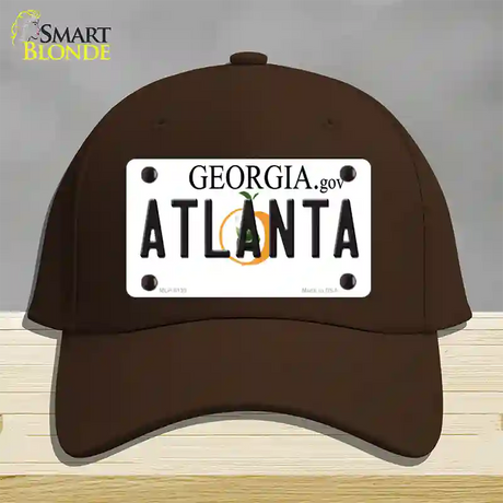 Atlanta Georgia Novelty License Plate Hat Cotton / Dark Brown