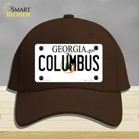 Columbus Georgia Novelty License Plate Hat Cotton / Dark Brown