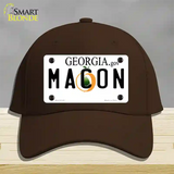 Macon Georgia Novelty License Plate Hat Cotton / Dark Brown