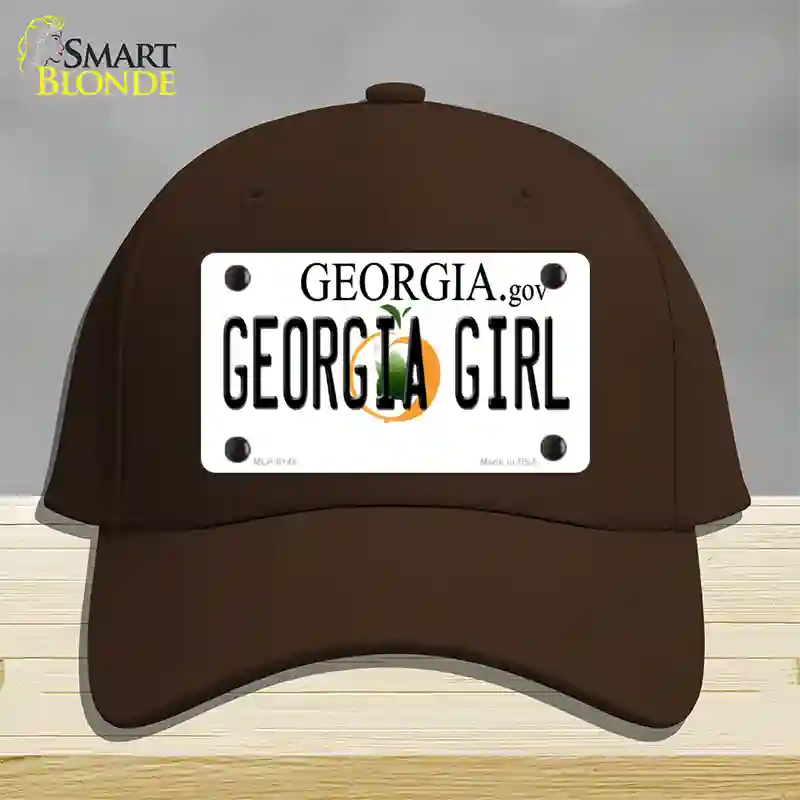 Georgia Girl Georgia Novelty License Plate Hat Cotton / Dark Brown