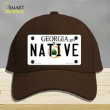 Native Georgia Novelty License Plate Hat Cotton / Dark Brown