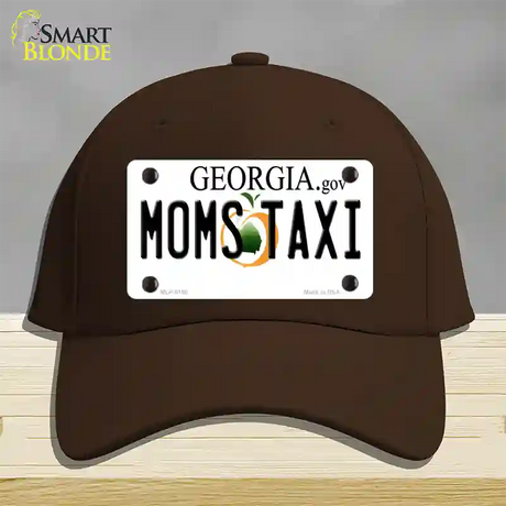 Moms Taxi Georgia Novelty License Plate Hat Cotton / Dark Brown