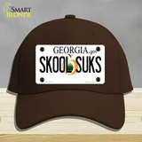 Skool Suks Georgia Novelty License Plate Hat Cotton / Dark Brown