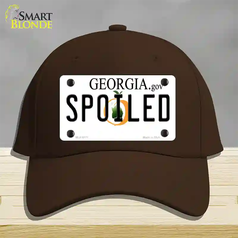 Spoiled Georgia Novelty License Plate Hat Cotton / Dark Brown