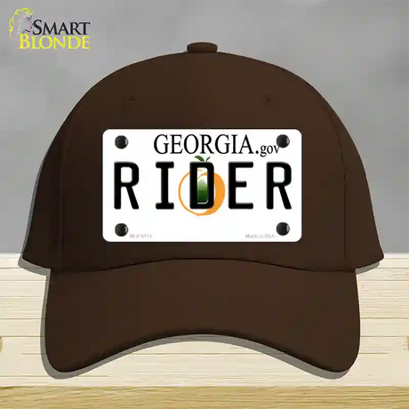 Rider Georgia Novelty License Plate Hat Cotton / Dark Brown