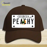 Peachy Georgia Novelty License Plate Hat Cotton / Dark Brown