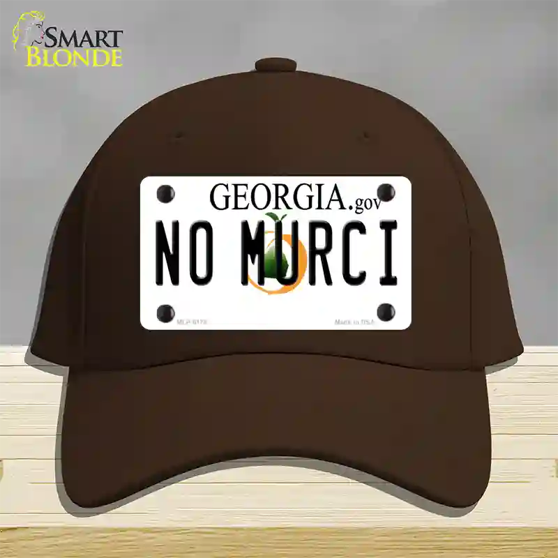 No Murci Georgia Novelty License Plate Hat Cotton / Dark Brown