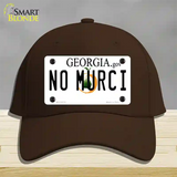 No Murci Georgia Novelty License Plate Hat Cotton / Dark Brown