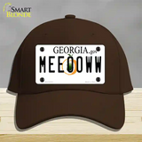 Meeooww Georgia Novelty License Plate Hat Cotton / Dark Brown