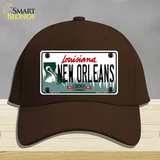 New Orleans Louisiana Novelty License Plate Hat Cotton / Dark Brown