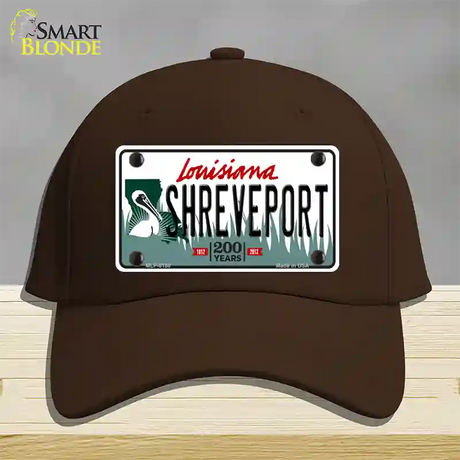 Shreveport Louisiana Novelty License Plate Hat Cotton / Dark Brown