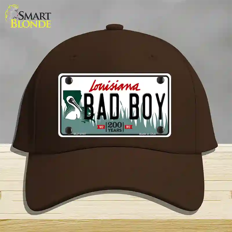 Bad Boy Louisiana Novelty License Plate Hat Cotton / Dark Brown