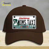 Moms Taxi Louisiana Novelty License Plate Hat Cotton / Dark Brown