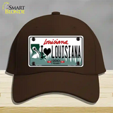 I Love Louisiana Novelty License Plate Hat Cotton / Dark Brown