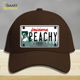 Peachy Louisiana Novelty License Plate Hat Cotton / Dark Brown