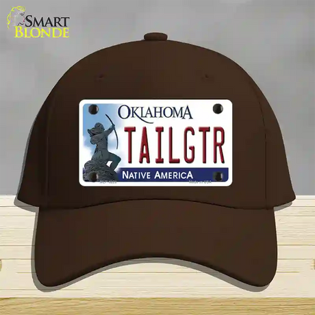 Tailgtr Oklahoma Novelty License Plate Hat Cotton / Dark Brown