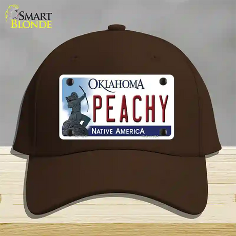 Peachy Oklahoma Novelty License Plate Hat Cotton / Dark Brown