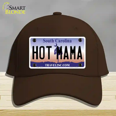 Hot Mama South Carolina Novelty License Plate Hat Cotton / Dark Brown