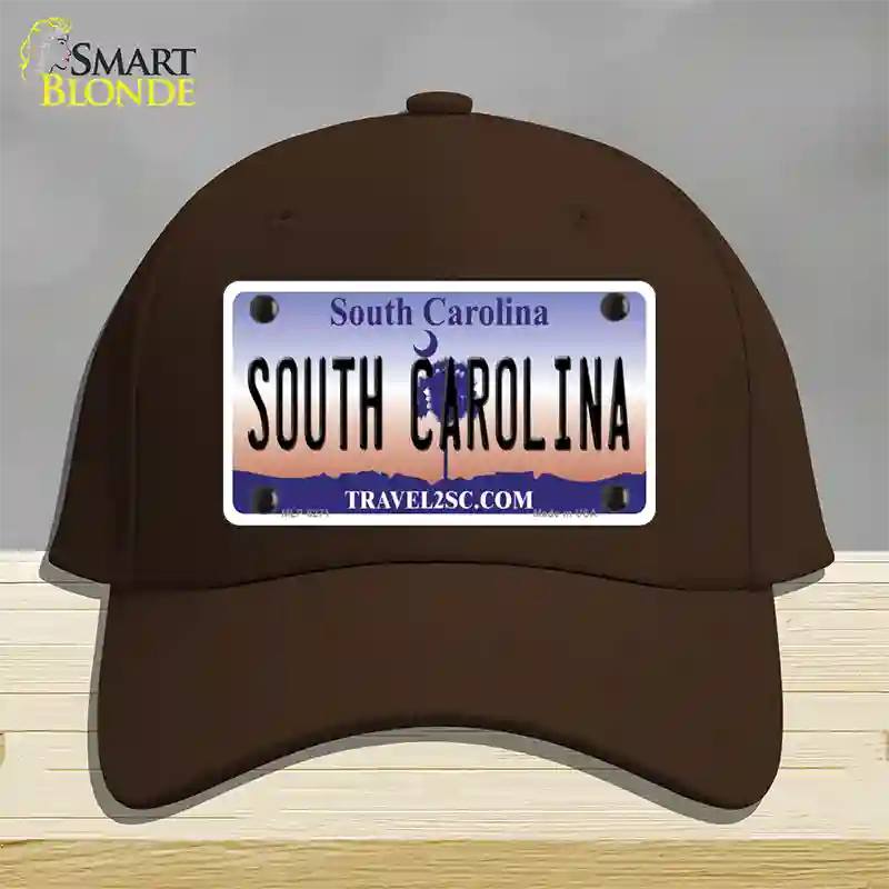 South Carolina Novelty License Plate Hat Cotton / Dark Brown