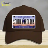 South Carolina Novelty License Plate Hat Cotton / Dark Brown