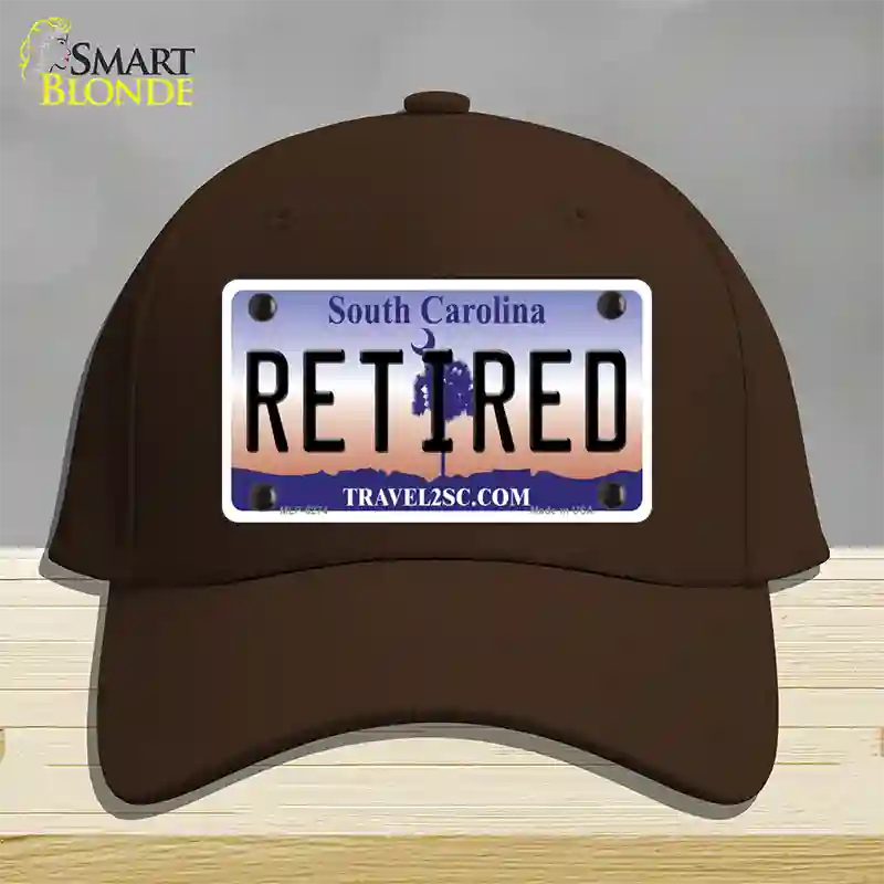 Retired South Carolina Novelty License Plate Hat Cotton / Dark Brown