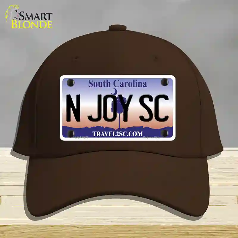 N Joy SC South Carolina Novelty License Plate Hat Cotton / Dark Brown