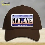 Native South Carolina Novelty License Plate Hat Cotton / Dark Brown